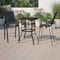 Flash Furniture 3 Piece Glass Bar Patio Table Set with 2 Barstools TLH-073H092H-B-GG - alternate 1